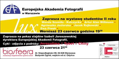 Wystawa studentów EAF + slide show Jaroszewskiej