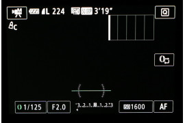 Informacje wyświetlane na ekranie LCD w trybie filmowym