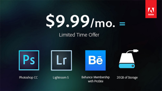 Adobe wprowadza tańszy pakiet Creative Cloud dla fotografów