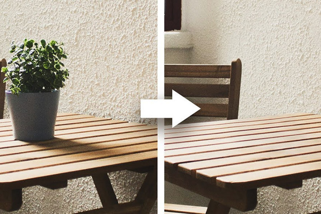 Photoshop - usuń niechciane obiekty z tekstur w perspektywie