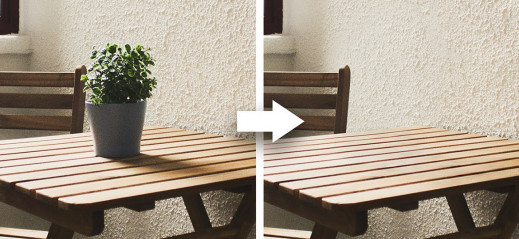 Photoshop - usuń niechciane obiekty z tekstur w perspektywie