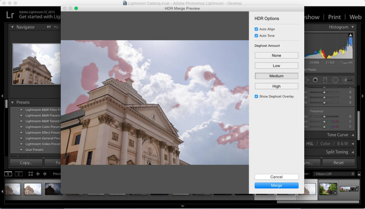 Adobe Lightroom 6 - tworzenie zdjęcia HDR