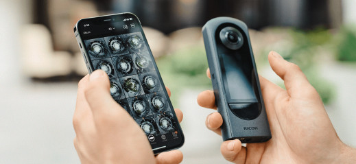 Kamera sferyczna Ricoh Theta X - sferyczna kamera 5,7K z wygodnym ekranem