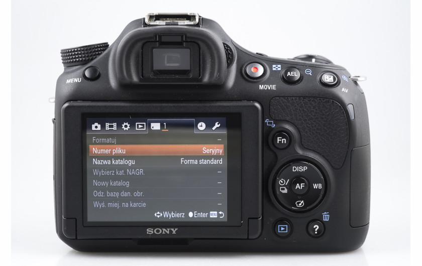 Sony SLT-A58 - menu