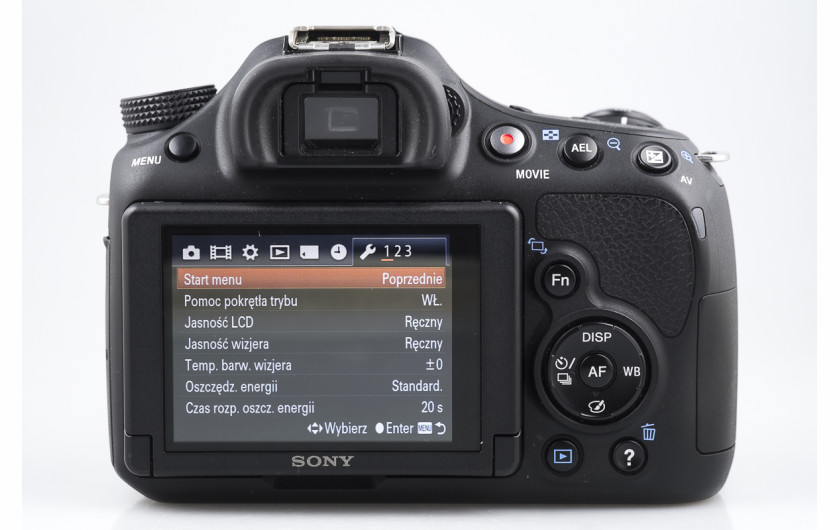 Sony SLT-A58 - menu