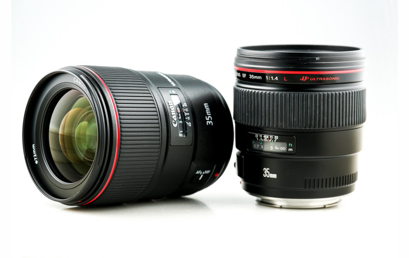 Canon EF 35 mm f/1.4 II USM (po lewej) vs Canon EF 35 mm f/1.4 USM (po prawej)