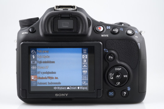 Sony SLT-A58 - szybkie menu Fn