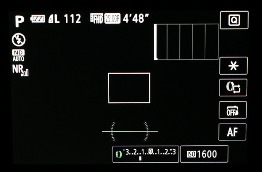 Informacje wyświetlane na ekranie LCD aparatu Canon G9 X
