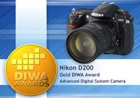 Nikon D200 uhonorowany Złotym medalem DIWA