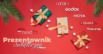 Inspiracje na świąteczne prezenty od Next77 - promocje na sprzęt Quadralite, Tokina, Hoya, Irix i Godox