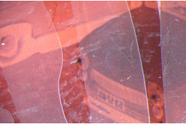 Fotografia mikroskopowa, fragment kliszy fotograficznej, fot. M. Suprunik