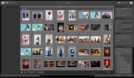 Lightroom 6 - stary wygląd panelu Import