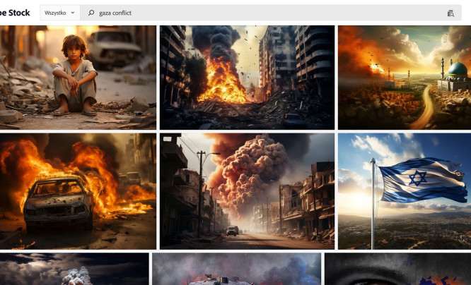 Adobe Stock sprzedaje obrazy konfliktu w Gazie wygenerowane w AI. A media je kupują…
