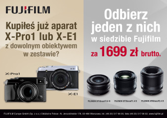 Promocja Fujifilm - odbierz obiektyw Fujinon w promocyjnej cenie