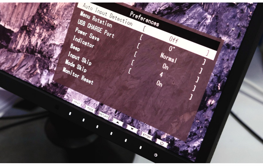 Panel kontrolny i menu monitora EIZO ColorEdge CG248‐4K