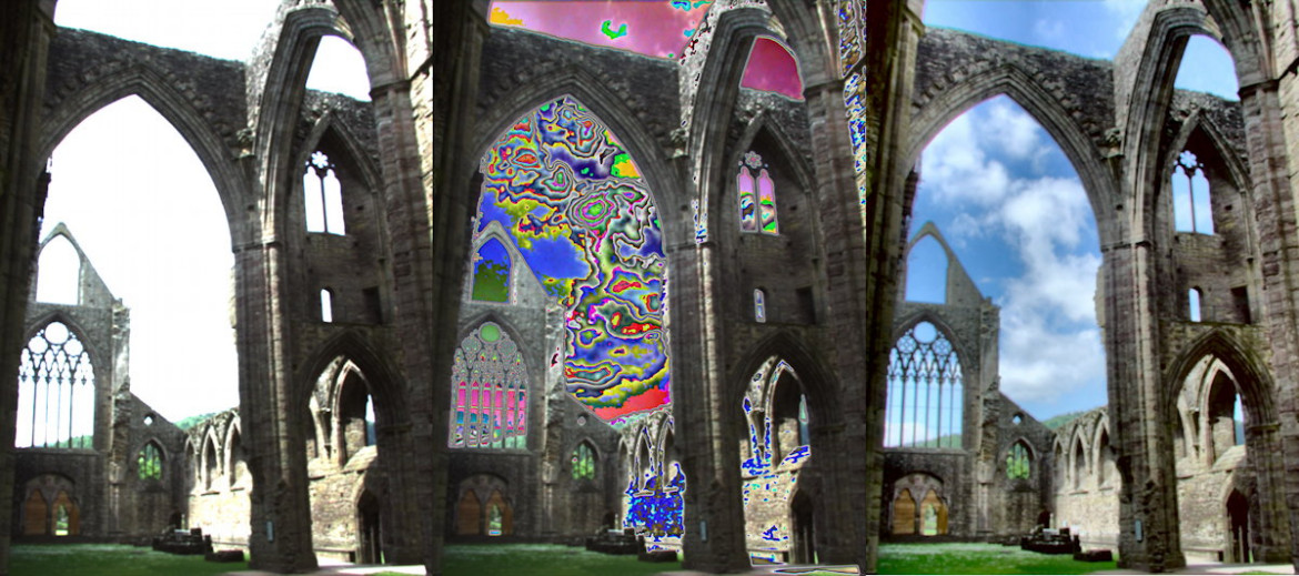 Od lewej: zdjęcie wykonane zwykłym aparatem, zdjęcie z aparatu Modulo, przetworzony obraz z aparatu Modulo fot. MIT