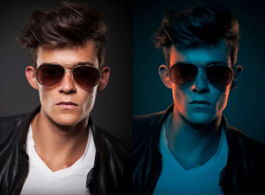 Jak w Photoshopie odtworzyć efekt użycia kolorowych filtrów żelowych?