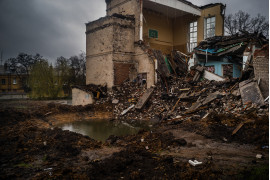 Zbombardowana szkoła w Kramatorsku. 14 kwietnia 2022, Kramatorsk, Ukraina
fot. Wojciech Grzędziński