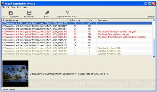Nikon Image Authentication Software - dla pewności