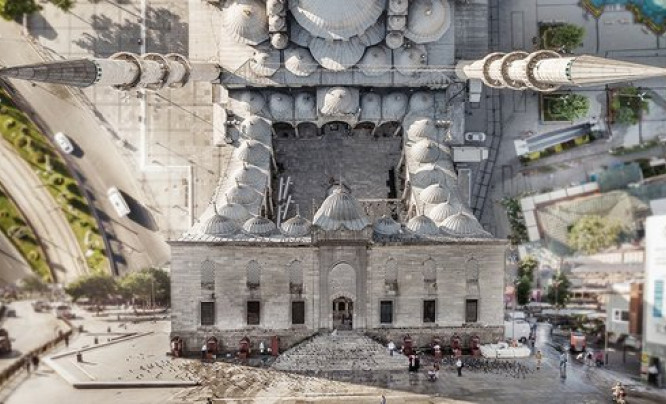  Miejska architektura w surrealistycznym projekcie tureckiego fotografa