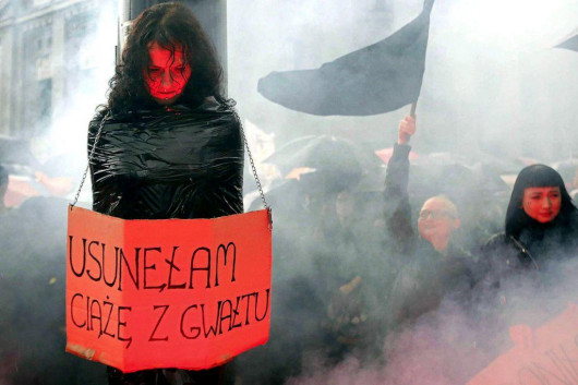fot. Dawid Chalimoniuk, Aborcja - protest, II miejsce w konkursie Śląska Fotografia Prasowa