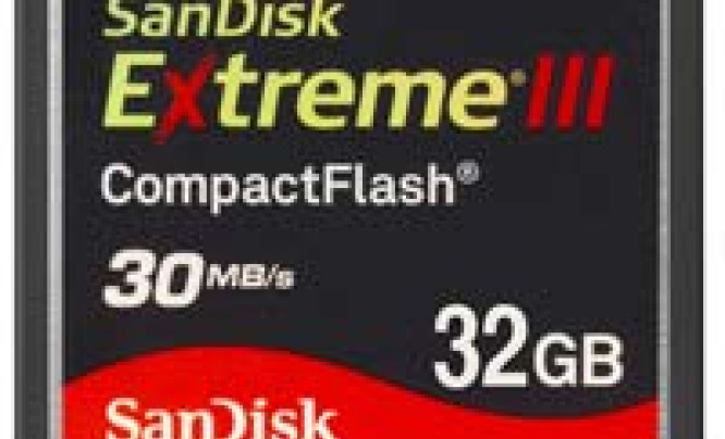 SanDisk CF Extreme III 32 GB - pojemniej, ale też szybciej