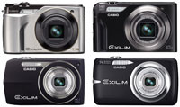 Casio Exilim EX-FH100, EX-H15, EX-Z2000 i EX-Z550