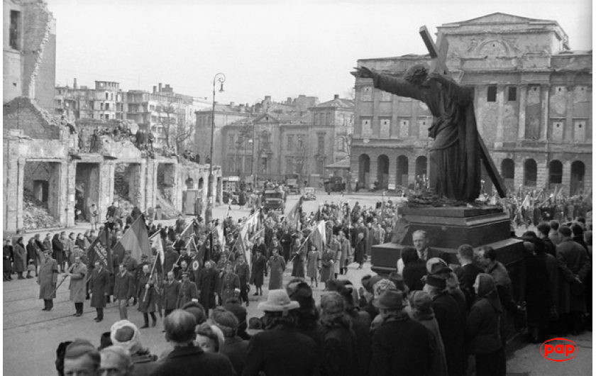 Warszawa, 4 stycznia 1947, fot. PAP/Jerzy Baranowski