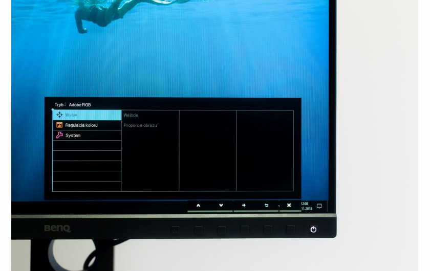Menu monitora BenQ SW240