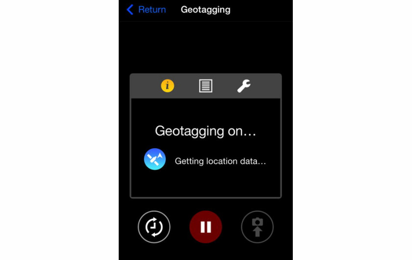 LX100 - aplikacja na smartfona, geotagowanie