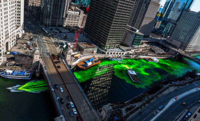 Zielone Chicago, czyli dzień św. Patryka na filmie poklatkowym 4K
