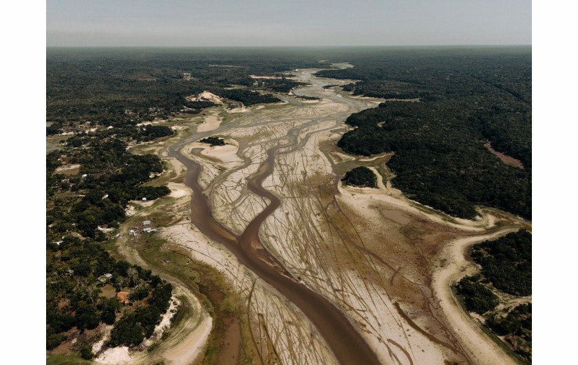 Z cyklu: Droughts in the Amazon
fot. Musuk Nolte / Panos Pictures, Bertha Foundation / World Press Photo 2025




Rzeka Amazonka doświadcza rekordowo niskiego poziomu wody z powodu dotkliwej suszy, której intensywność potęgowana jest przez zmiany klimatyczne. Ten kryzys ekologiczny zagraża bioróżnorodności, zaburza równowagę ekosystemów i ma dramatyczny wpływ na lokalne społeczności, dla których rzeka stanowi podstawę codziennego życia. W obliczu nasilających się susz wielu mieszkańców zmuszonych jest do porzucenia swojego dotychczasowego życia i przeniesienia się do miast, co trwale zmienia społeczną tkankę regionu. Projekt ten ukazuje skutki zmian klimatycznych w sposób konkretny i namacalny, unaoczniając, jak bardzo przekształcają one przyszłość społeczności ściśle związanych z naturą.