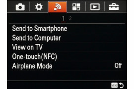 Menu główne aparatu Sony CyberShot DSC-RX100 IV