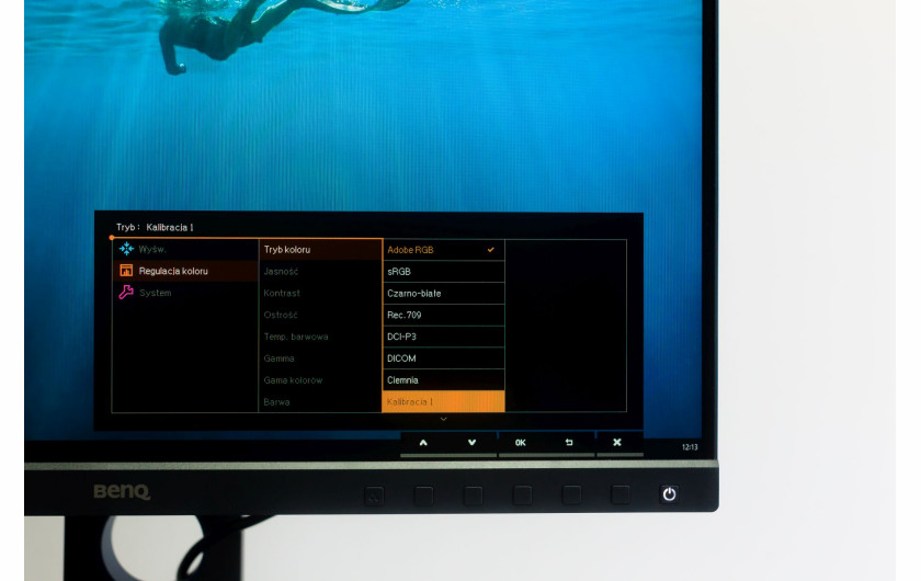 Menu monitora BenQ SW240