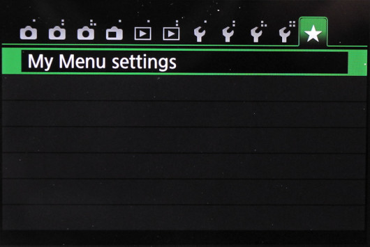 Menu aparatu Canon EOS 760D