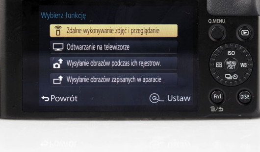 LX100 - Wifi, menu