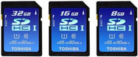 Toshiba SDHC 8GB, 16GB, 32GB najszybsze, zgodne z UHS-I