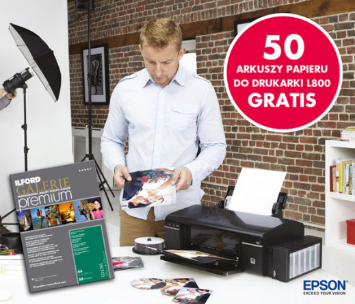 Papier Ilforda gratis przy zakupie drukarki Epson L800