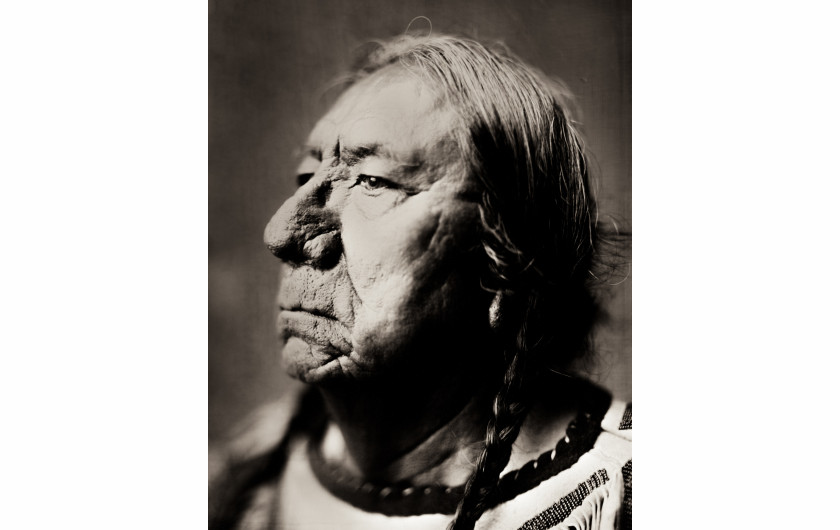 fot. Shane Balkowitsch, na zdjęciu Ernie Wayne LaPointe. Z projektu Northern Plains Native Americans: A Modern Wet Plate Perspective 