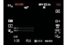 Informacje wyświetlane na ekranie LCD w trybie filmowym