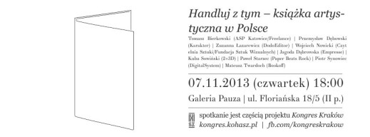 Panel dyskusyjny poświęcony książce artystycznej w Galerii Pauza