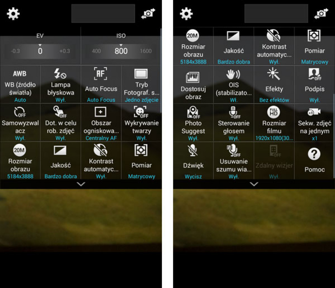 Samsung Galaxy K Zoom - menu