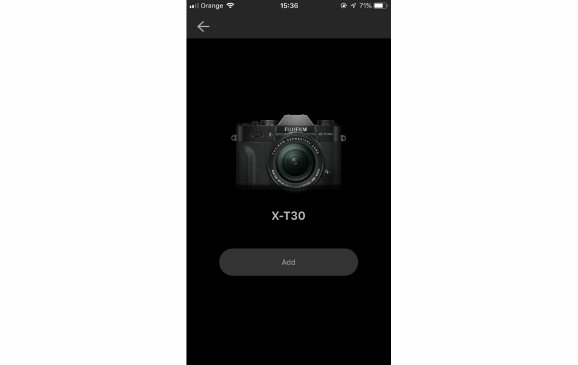 Fujifilm X-T30 - parowanie aparatu ze smartfonem