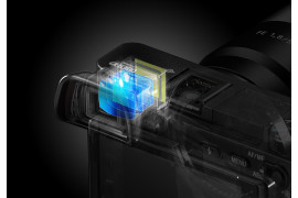 Sony A6300 - grafika ukazująca elektroniczny wizjer