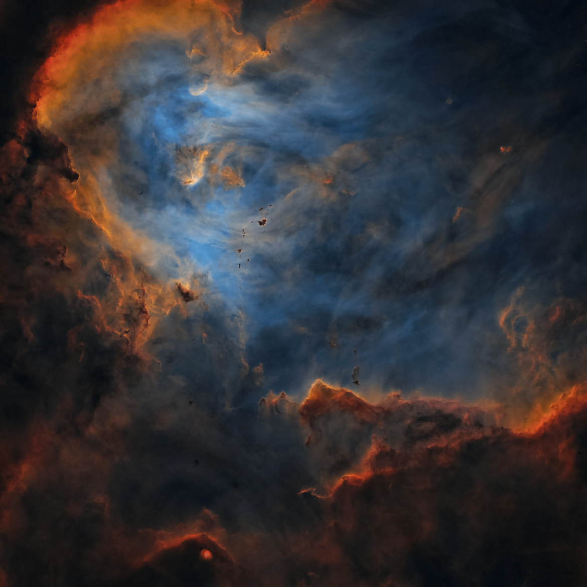 fot. Bogdan Borz, "Clouds in IC 2944", 2. miejsce w kat. Start and Nebulae<br></br><br></br>