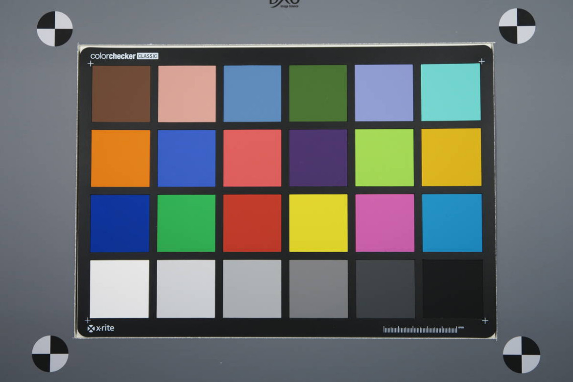 Canon PowerShot G7 X - reprodukcja kolorów, tablica testowa